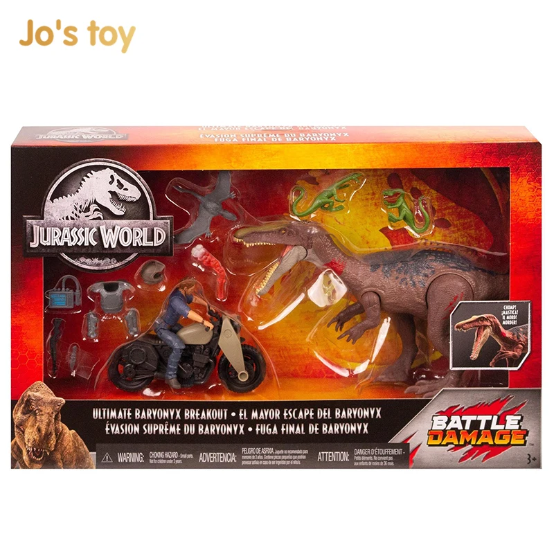 

Jo's toy Sauropod dinosaur Owen Battle Damage Set Motorcycle Dinosaur Mode with sound effects boy gift movie section