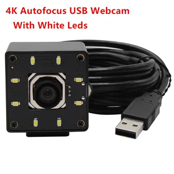 

MJPEG 30fps 3840x2160 USB Webcam CMOS Sony IMX415 White LEDS Day& Night 4K Autofocus USB Camera For Linux Windows Mac Android