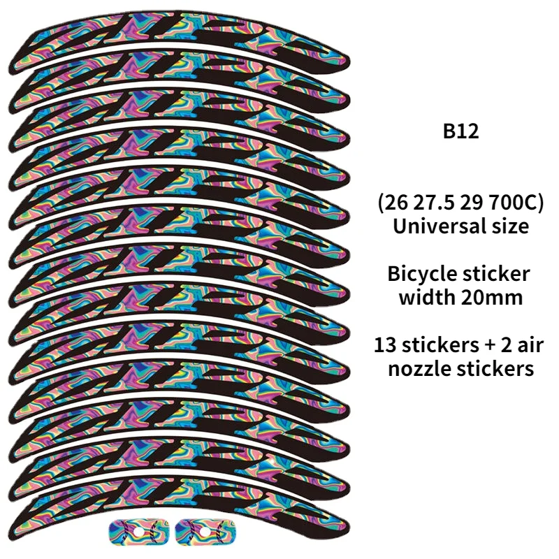 Cycle Wheel Stickers CUSTOM STICKER Road Bike Wheel Rim Stickers