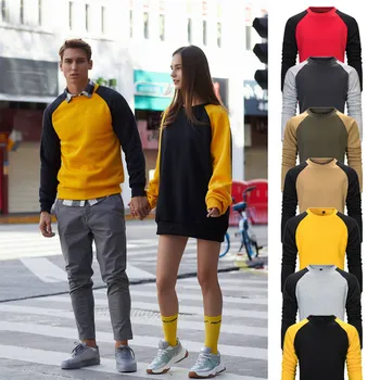 

Men And Women Autumn And Winter New Fashion Trend Casual Stitching Couple Hooded Sweatshirt Wholesale Free Ship Z4