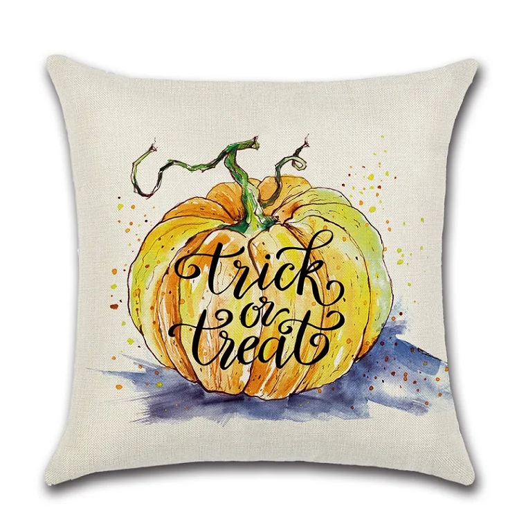 2 шт. Подушка на Хэллоуин Чехлы Happy Fall Y'all хлопково-льняные, для дивана автомобиля тыквы привидения Чехлы для подушек домашний декор