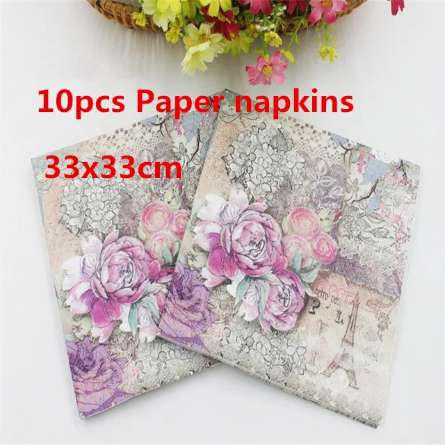 10pcs paper 30*40 см/40*60 см льняные модные тканевые салфетки из хлопка и льна, изоляционный коврик для обеденного стола, коврик для детского стола, салфетки, тканевые салфетки - Цвет: 10pcs paper