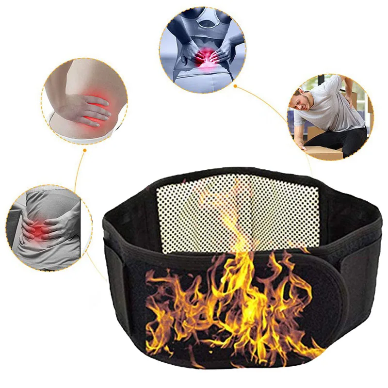 

Tourmaline Magnetic Self-heating Belt Adjustable The Back Waist Pain Relief Hot Compress Therapy lumbar Support Brace Massage