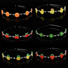 Свежие фрукты вишня клубника повязки для волос с цветками для женщин девушка головной убор украшения для головы головные уборы ювелирные изделия на волосы серебряные волосы