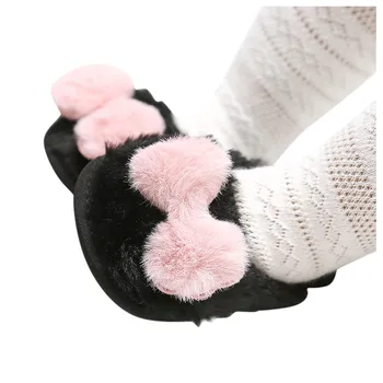 

Toddler Kid Baby Girls Cute Mixedcolor Flock Bowknot Winter Warm Casual Shoes 2020 Zapatos de niño Детская повседневная обувь #2