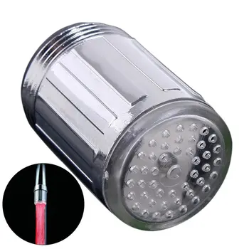 

3 Color 7 Colors Changing Glow Light-up LED Kitchen Faucet Shower Tap Novelty Luminous Faucet Nozzle Head Light Bathroom Light