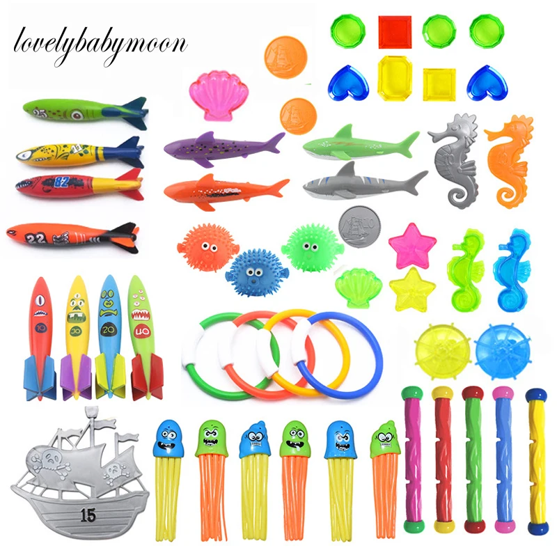 Toy Dolphin-Accessories Diving-Game-Toys Shark-Rocket Swimming-Pool Dive Children Summer