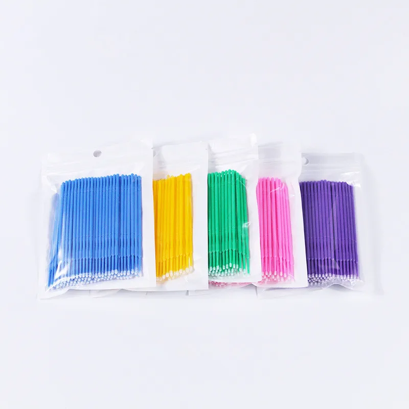 100pcs Bendable Micro Brushes Disposable Microbrush Applicators Eyelash  Extensions Glue Cleaning Brush for Lash Extension