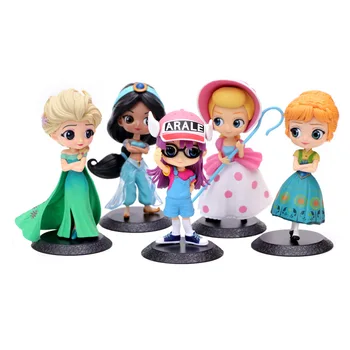 

Disney princess Q Posket Bo Peep Anna Aisha Arale Original Princesses figures frozen Toys Dolls PVC Figures toys for kids