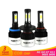 Nighteye Фары для авто H4 LED H7 LED H8 HB3 HB4 H11 H1 светодиодные лампы для авто лампочки авто фары противотуманные огни белый 12 В 24 В