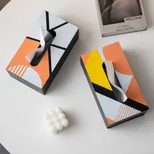 

Modern Paper Holder Polished Anti-Deform Glossy Tissue Box Desktop Decor Tissue Boxes Napkin Case