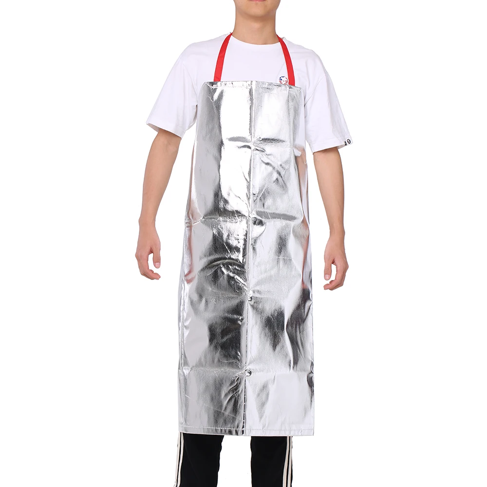 DA-099 500 Degrees Celsius Aluminized Heat Resistant Apron Flame Resistant Apparel Aluminum Foil