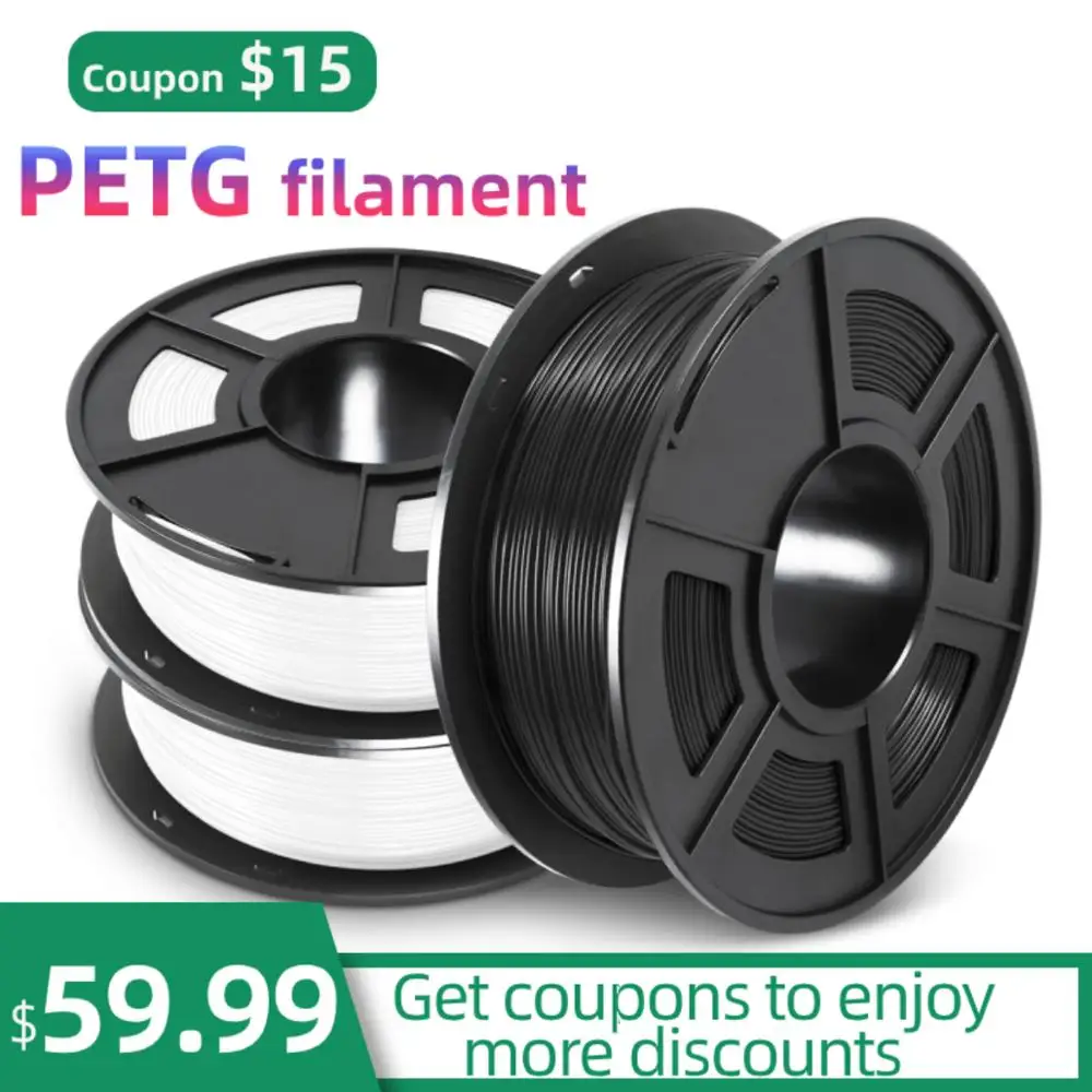 

PETG X3 3d Printer Filament sublimatie sublimation PLA Material With Rohs reach Certificate 100% Tolerance White*2 Black*1