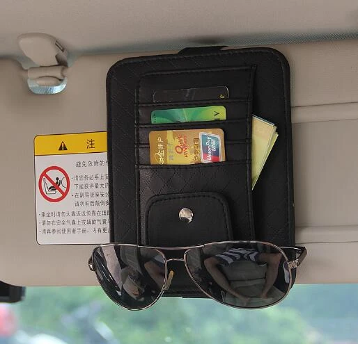 Eye Glasses Card Pen Holder Clip Car Accessory Sun Visor Sunglasses for BMW/Audi