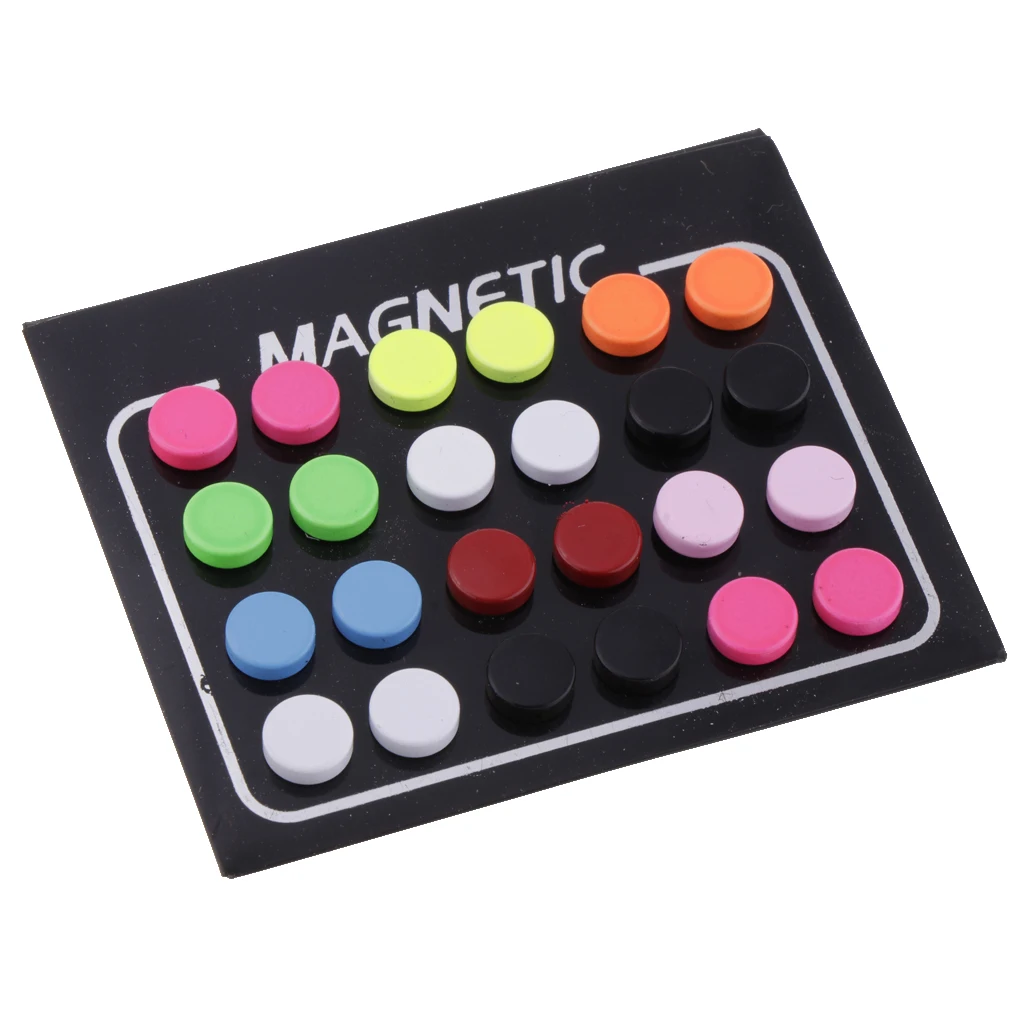 12 Pair 8mm Mix Color 8mm Round Magnetic Stud Earrings for Kids Teen Girls Womens