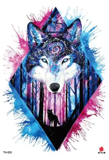 Черный Temporary Tatoo Fake Tattoo Sticker Wings Back Arm Tattoos Stickers Tatouage Waterproof Flash Tatto For Men Women Girl - Цвет: Черный