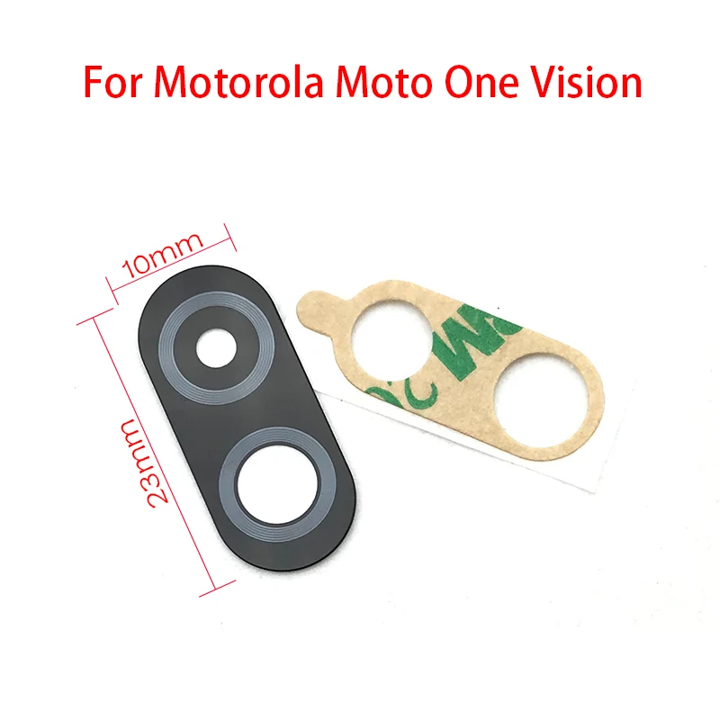 For Moto Vision 10 шт. задняя камера стеклянный объектив для Motorola Moto One Vision стекло для камеры с клеем - Цвет: For Moto Vision
