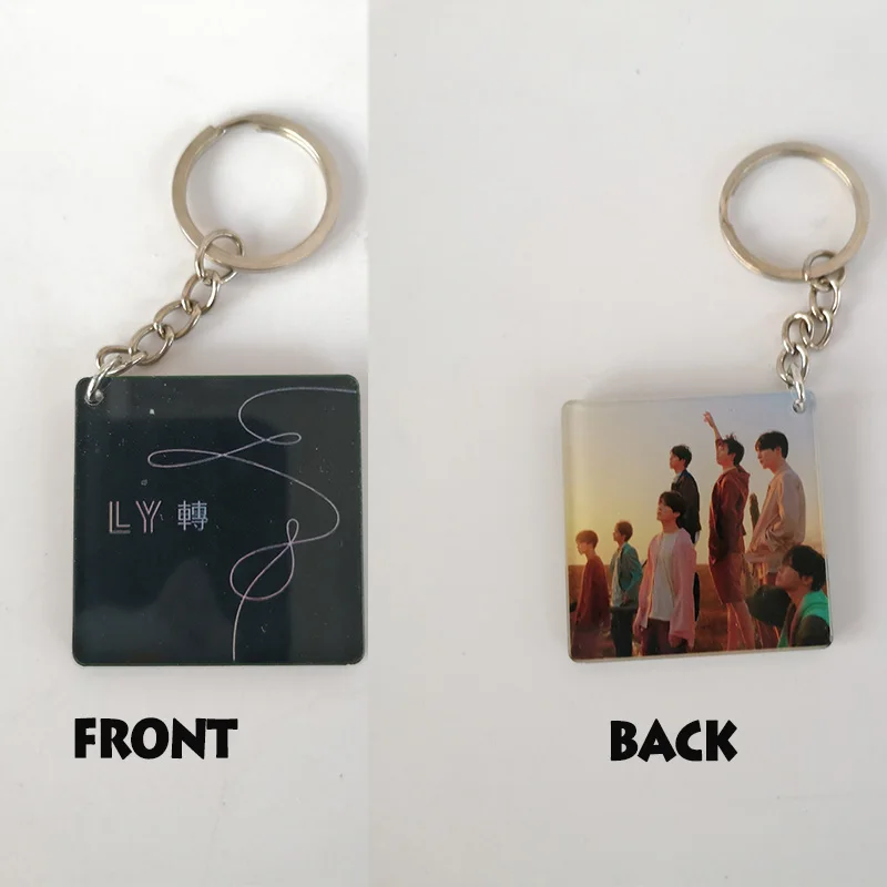 7 Bangtan мальчики карта душа PERSONA любовь себя говорить себя двухсторонний брелок для ключей TXT крылья JUNG KOOK JIMIN - Цвет: 7