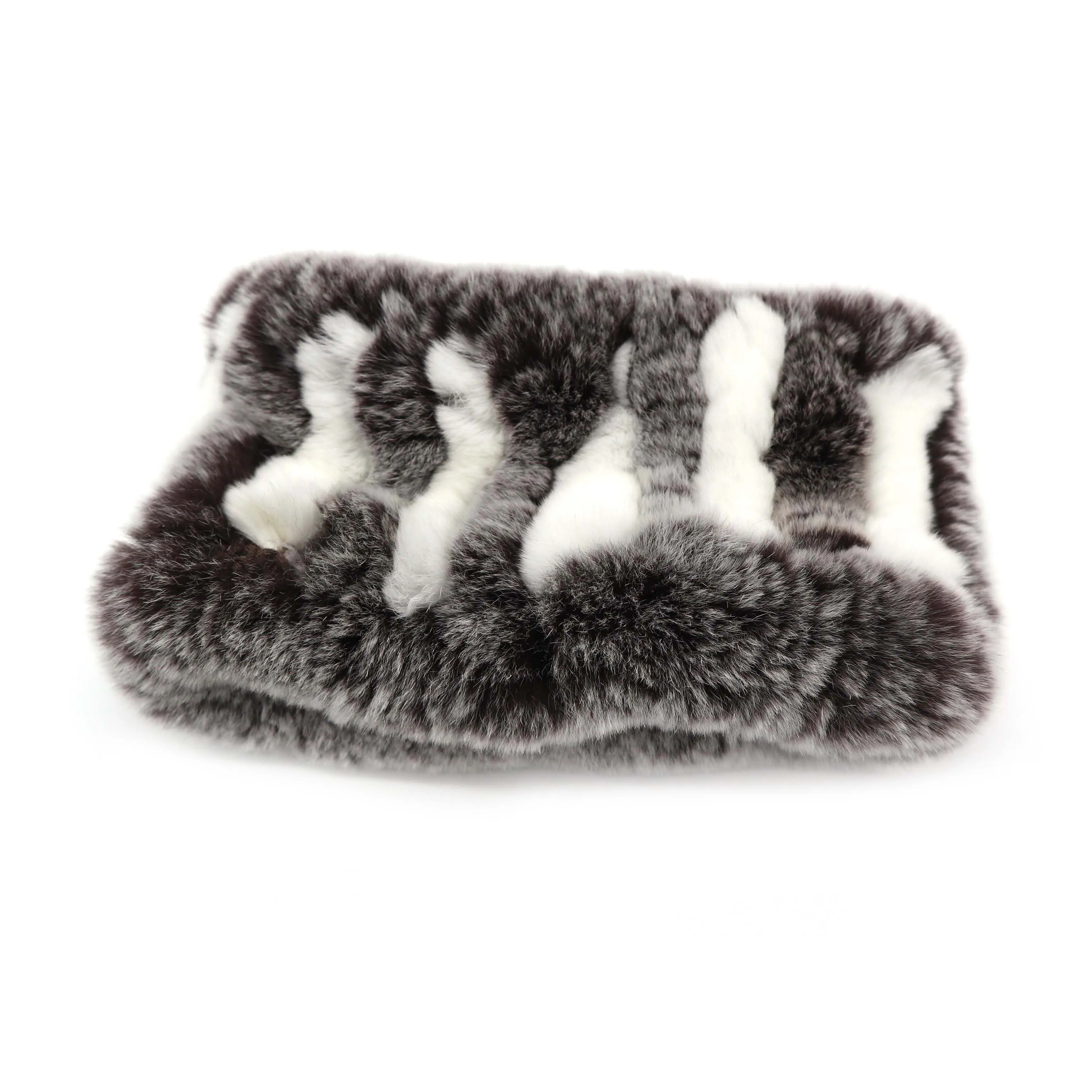 

SNEDIKINF New ladies winter fur scarf Korean natural fur Rex rabbit hair braid warm elastic head neck sets rabbit fur collar