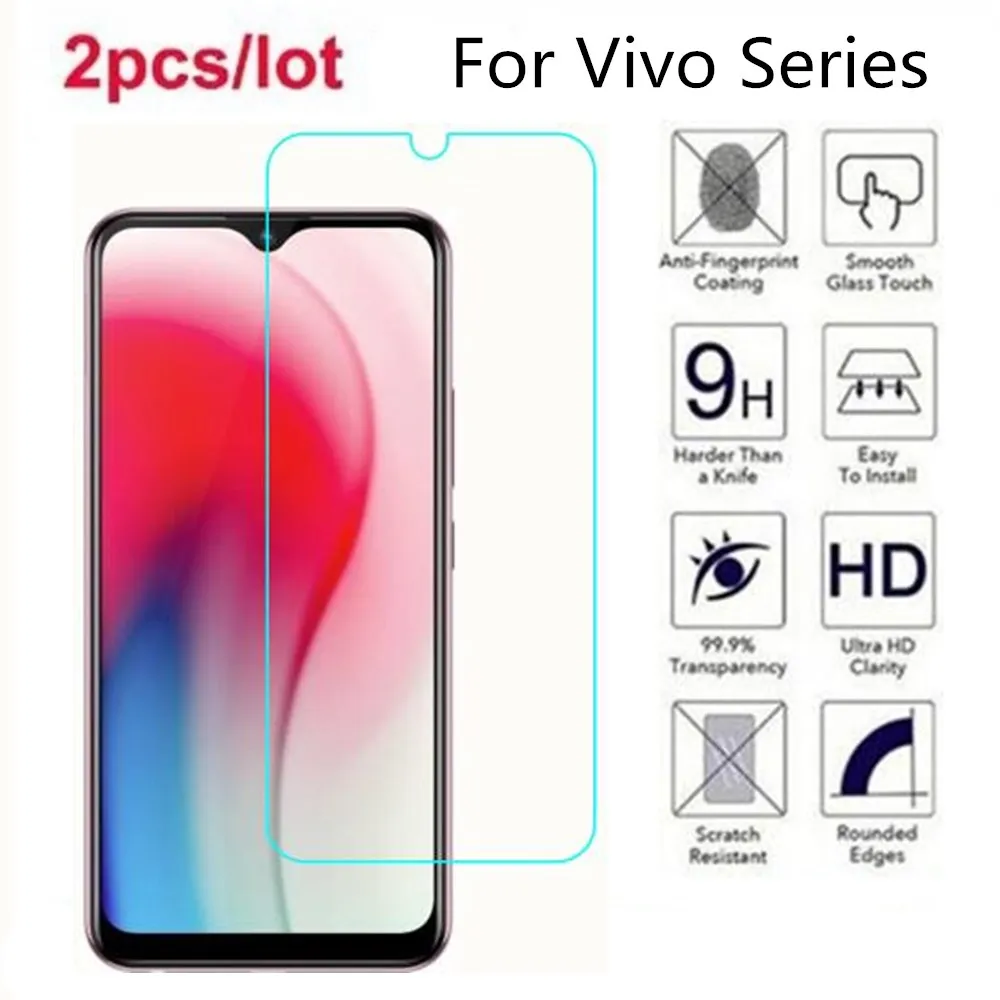 Закаленное стекло для Vivo Y91C U1 Y91 iQOO Y12 Y17 Y3 Y93 Lite 2.5D Премиум Защитная пленка на Vivo Y95 Y91i