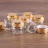24 pieces 10ml 30*30mm Glass Bottles with Golden Frosted Caps Transparent Glass Perfume Bottle Spice Bottles Spice Jars 4