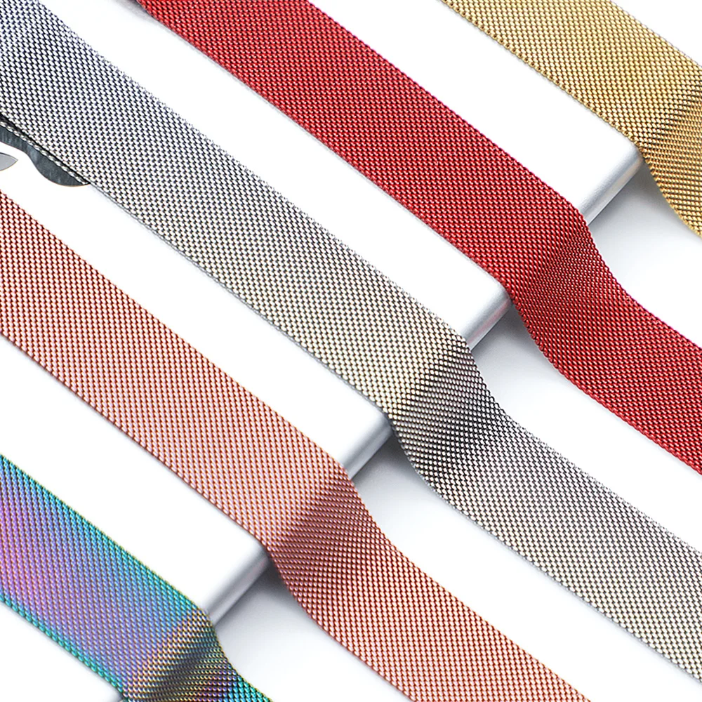 

Hot Milanese Loop For Apple Watch band strap 42mm/38mm iwatch4/3/2Stainless Steel Link Bracelet wrist watchband magnetic buckle