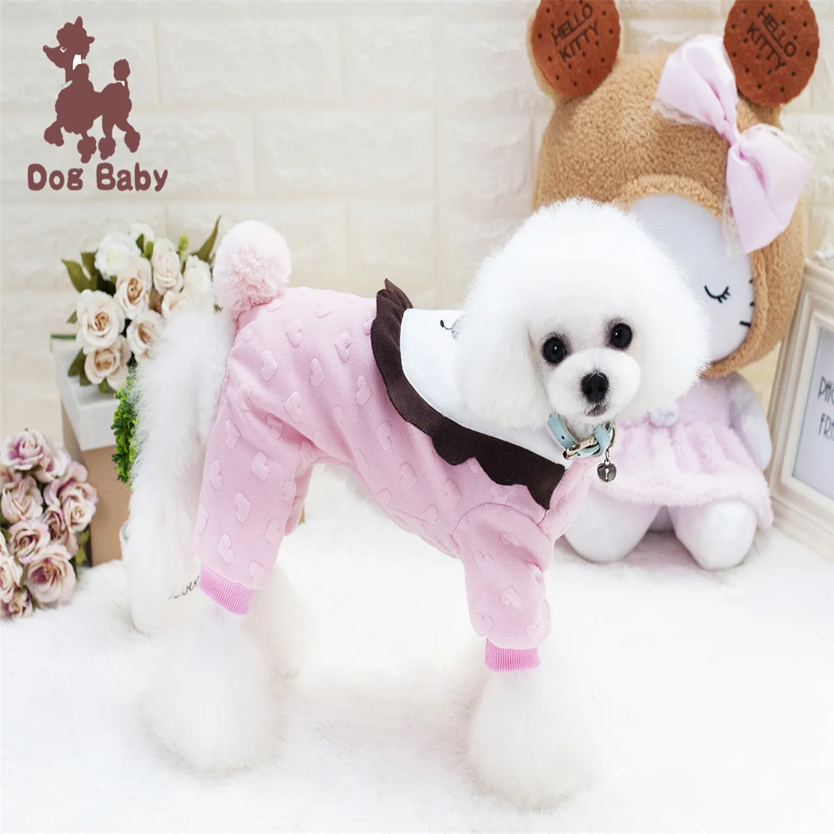 Dogbaby Одежда для питомцев, собачий одежда для домашних животных, одежду, изготовленную на осень и зиму, на данный момент маленький лев четыре ноги хлопковая стеганая одежда