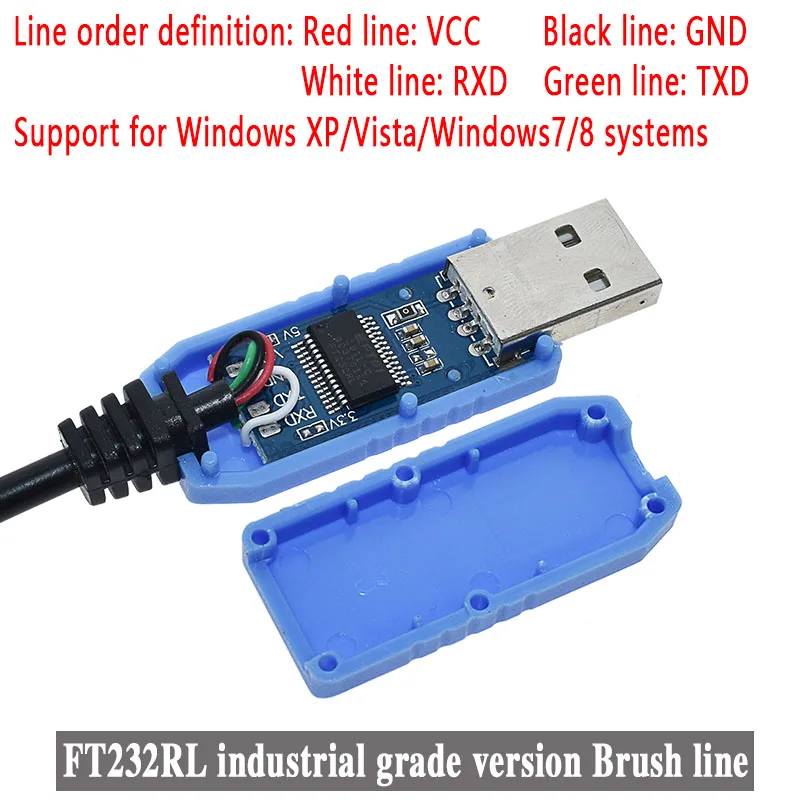 PL2303 USB к UART ttl кабельный модуль FT232RL PL2303HX USB Передача к ttl RS232 последовательный порт адаптер модуль CH340 кабель загрузки - Цвет: FT232RL
