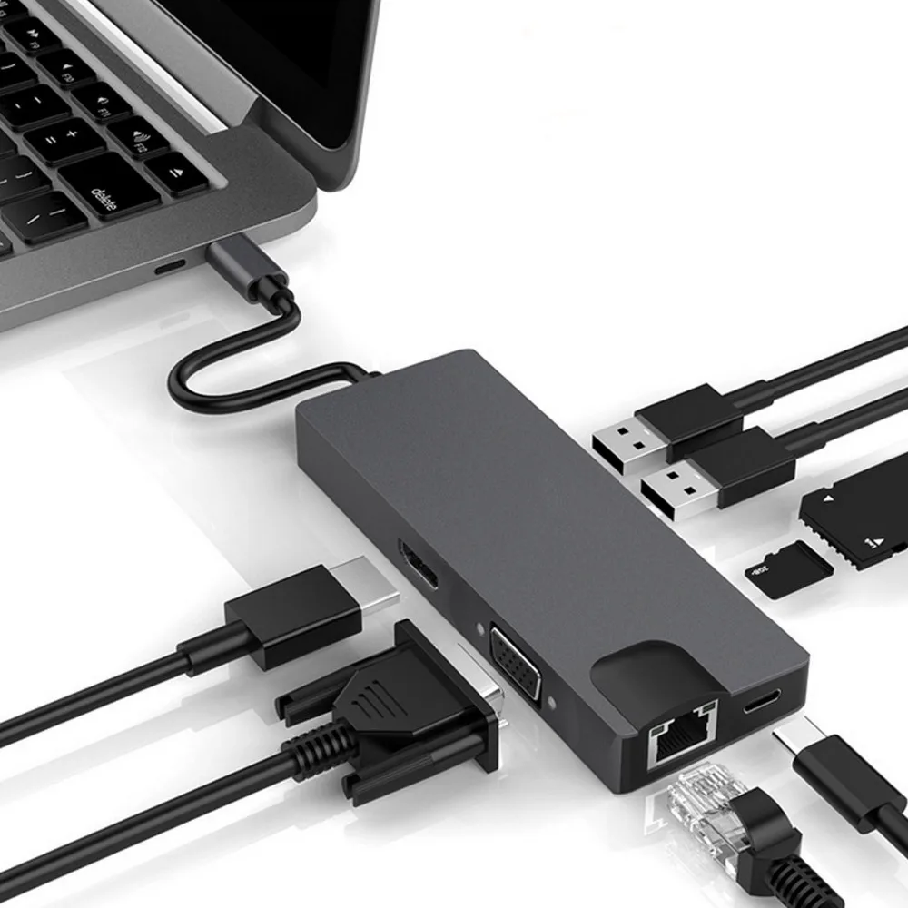 VONETS Портативный usb type-C концентратор адаптер разветвитель концентратор с 4K HDMI порт 3,5 мм аудио порт для домашнего офиса путешествия