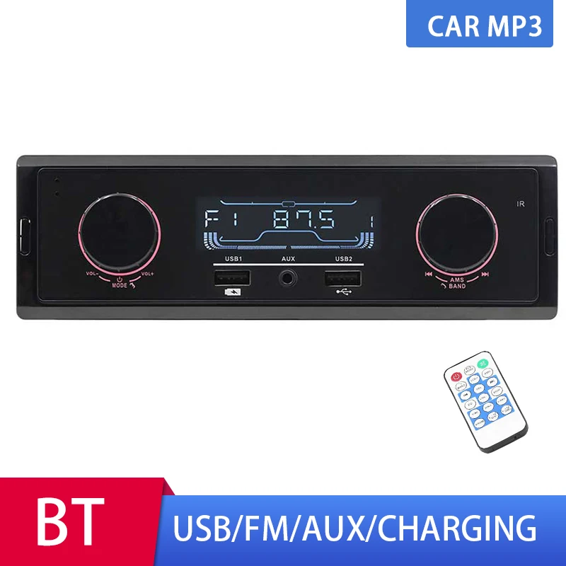 NoEnName_Null авто радио 1Din в тире MP3-плеер Bluetooth FM Музыкальный автомобильный стерео слот AUX вход USB/зарядка 12 В Авторадио