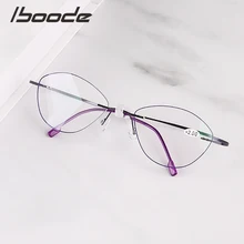IBOODE солнцезащитные очки "кошачий глаз" неокаймленные очки для чтения Для женщин Для мужчин пресбиопические очки, мужские и женские очки без оправы очки при дальнозоркости очки унисекс