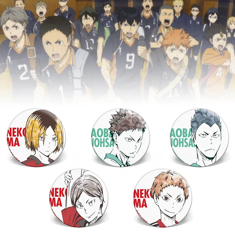 Anime Haikyuu!! Brooch Badge Cosplay Brooch Pins Schoolbag Accessory ladies halloween costumes