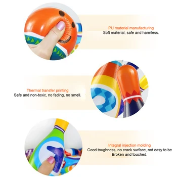 

With 10 Pins Toddler Indoor Toy Home Early Development Non Toxic Educational Skittles Game Kids 2 Balls Parent Child Bowling Set