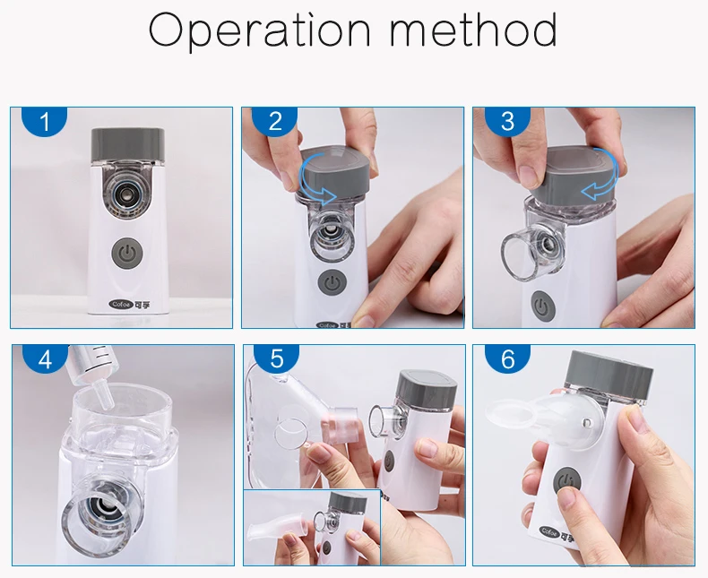 Cofoe небулайзер медицинское оборудование портативный небулайзер компрессор машина для домашнего использования ручной астма мини ингалятор для распылителя для ребенка