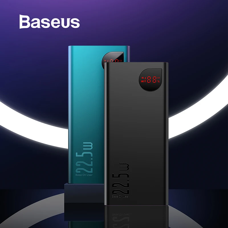 Baseus, 20000 мА/ч, внешний аккумулятор, быстрая зарядка, 4,0, 3,0, USB C, PD, быстрая зарядка, внешний аккумулятор для iPhone 11, портативное зарядное устройство
