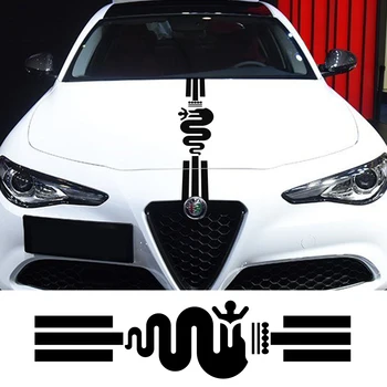

Funny Car Hood Stickers Auto Decor Decal For Alfa Romeo Giulia Giulietta 159 156 MITO Stelvio 147 GT Captivating Car Accessories
