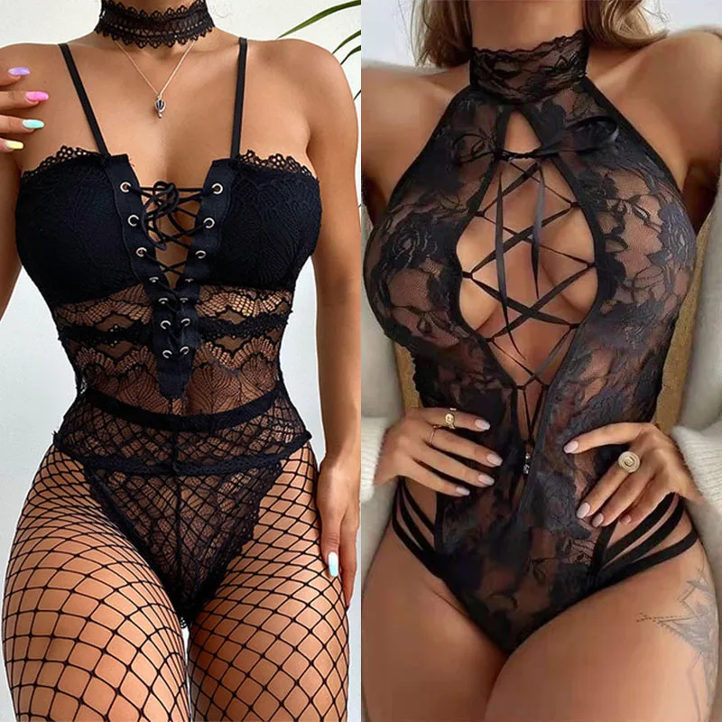 Women Underwear Sexy Lingerie Lace Babydoll Chemise Dress