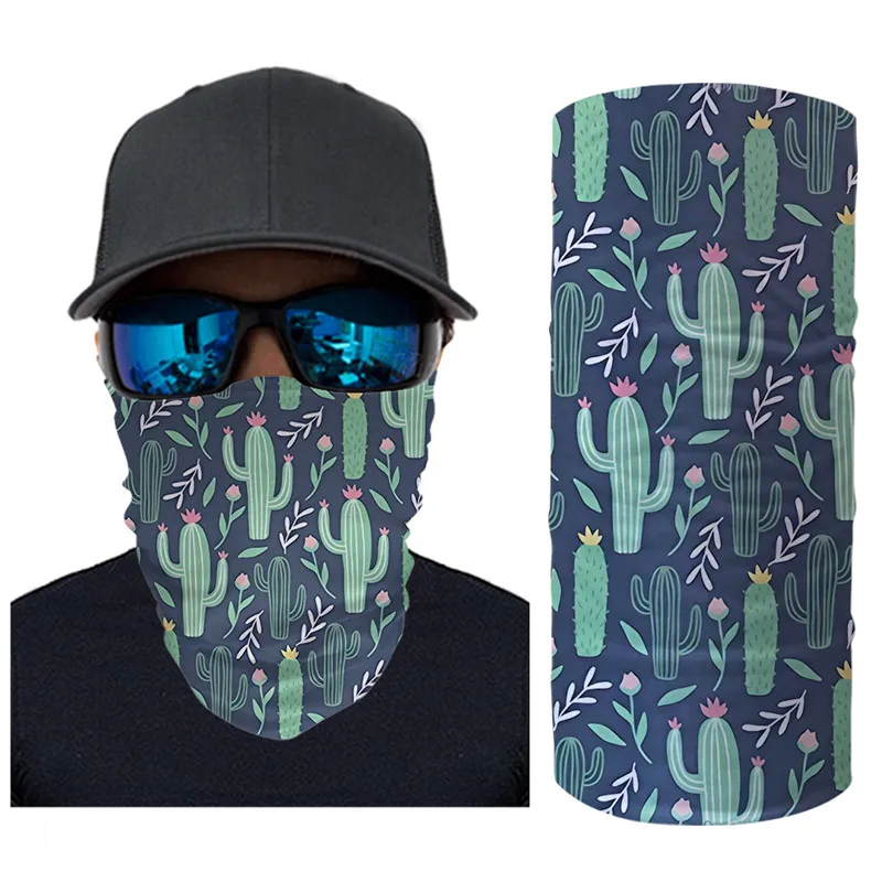 

Women Men Multicolor Magic Scarf Cactus Print Anti Dust Headband Fashion Half Face Mask Neck Gaiter Wristband Chusta Na Glowe