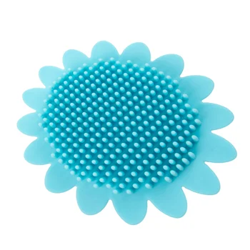 

Soft Shampoo Brush Durable Bath Brush Portable Bath Brush Back Rub Silicone Brush for Baby Kids (Blue)