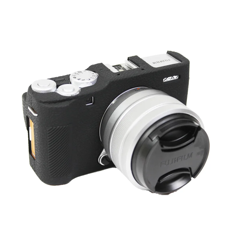 Black-X Мягкий силиконовый чехол для камеры резиновый чехол для Fujifilm XA7 Fuji XA-7 Pretective Чехол 9 цветов - Цвет: Black-X