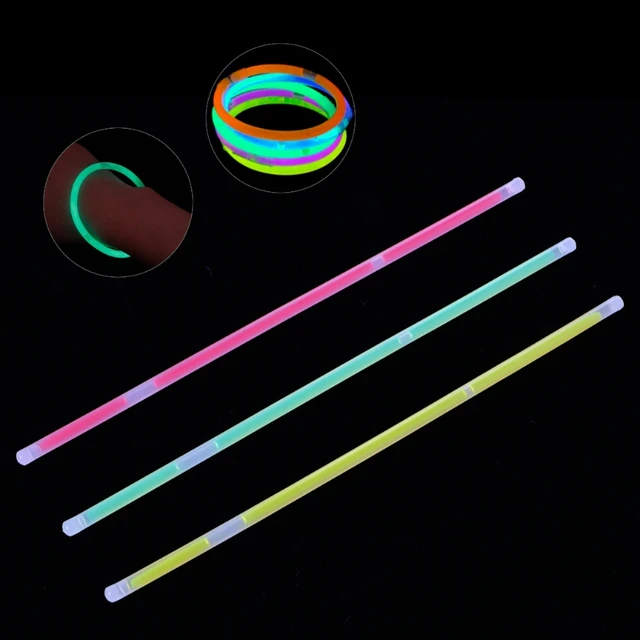 D7WF Multi Color Fluorescence Light Glow Sticks Bracelets Neon Necklaces Rally Raves 2