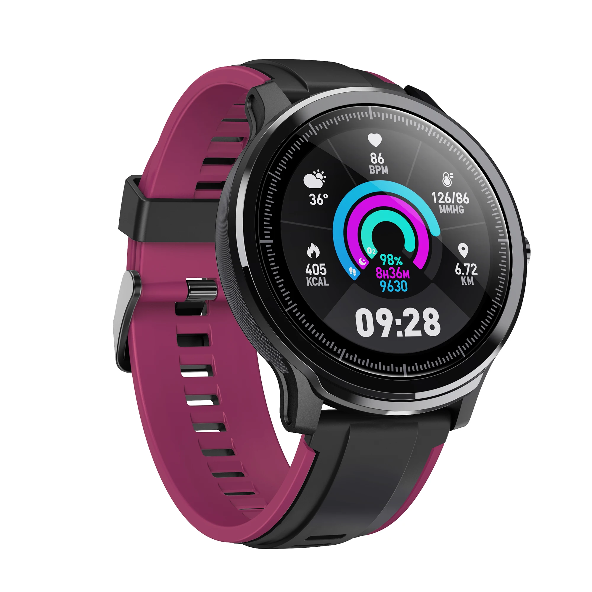 

1.3 inch IPS Full Touch Screen DIY Smartwatch IP68 Waterproof Heart Rate Blood Pressure O2 Monitor bluetooth Music Smart Watch