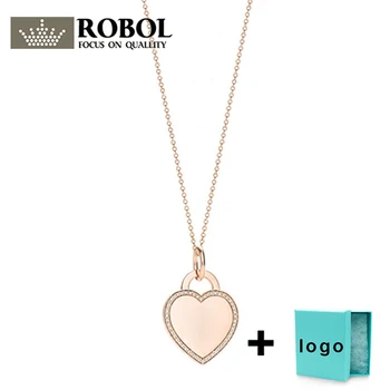 

Xl tfx ttff rllen sterling silver heart diamond carving necklace is suitable for female party jewelry wholesale free delivery