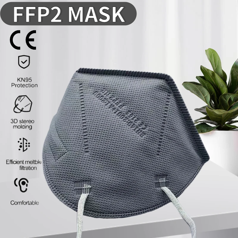 Upgrade 6-layer FFP2 Mask,Fpp2 Approved Mask Kn95 Black Masks Reusable Fp2 Masque FFP2MASK Mascarillas Fpp2 Mascara Ffp 2