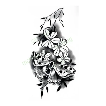 

New Sketch Butterfly Flower Hand Arm cover simulation Harajuku Tatouage Waterproof Temporary flash fakeTattoo Sticker