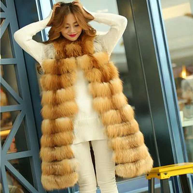 New Leather Grass Vest Animal Fur Lady Light Vest