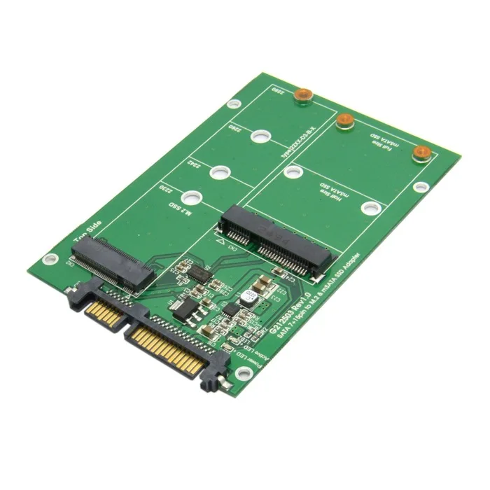

Usb 3.0 To Sata 22Pin 2.5 Inch Hard Disk To 2 in 1 Combo Mini Pci- E 2 Lane M.2 Ngff & Msata Ssd Adapter Converter