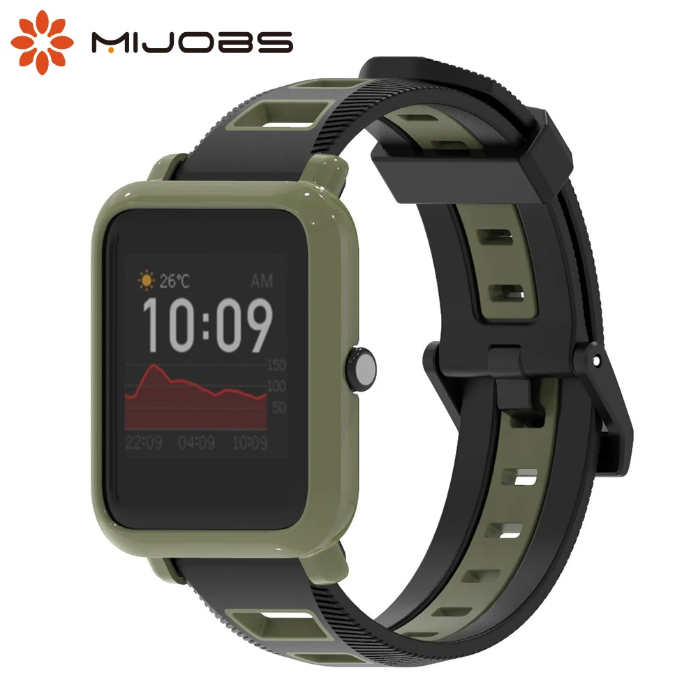 20 мм ремешок для Xiaomi Huami Amazfit Bip браслет Relogio masculino часы защитная лента смарт