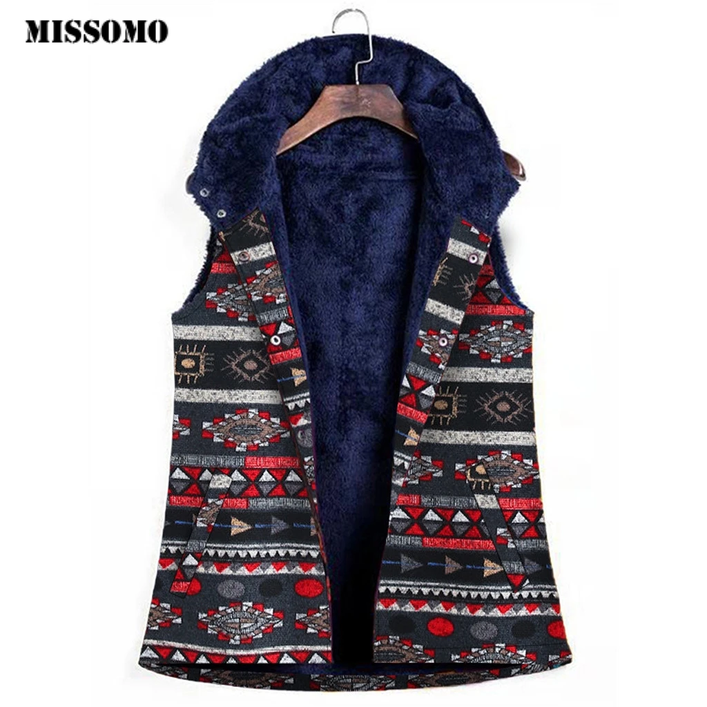 MISSOMO зимний женский жилет, винтажный, теплый, без рукавов, в горошек, с карманами, толще, с застежкой, с капюшоном, жилет, пальто, chalecos para mujer, 5XL, топы