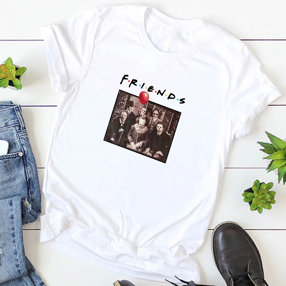 

2QIMU 100% Cotton for Friends Tv Show Gifts Shirt Casual Harajuku Femme Shirts Ladys Tshirt Short Sleeve Women Top Tee Shirts
